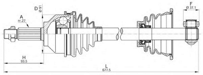 OPEN PARTS drs619100 -  Приводной вал